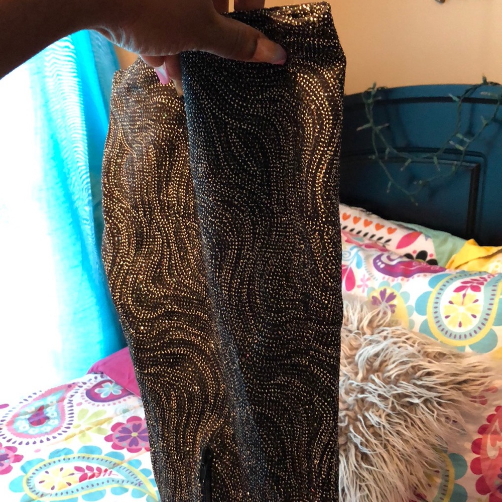 Sequined thigh high heels